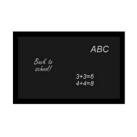 Kridttavle 60x40cm Træramme Sort Kridttavle 60x40cm af sortlakeret masonit med en kraftig træramme.