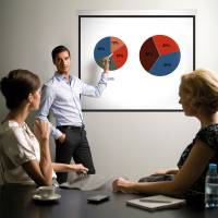 Projektor Lærred Væg/Loft 244x244cm Et projektorlærred, der er velegnet til både hjemmebiograf, mødelokaler eller undervisning. Manuel skærm til væg- eller loftmontering.