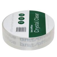 Kristalklar Tape 33m x 15mm PP Krystalklar tape med plastkerne som ikke gulner med tiden. Mål: 33m x 15mm...