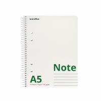 Kollegieblok A5 70 Ark 70 Gram Svensk Hulning Linjeret Linjeret college-notesbog i A5-størrelse med 70 ark og 70 gram papir. Blokkene er FSC-mærkede, spiralindbundne, mikroperforerede og med svensk hulning.