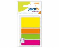 Indeksfaner 3st 45x12 1st 45x25 45 Blad Assorterat Neon Selvklæbende indeksfaner, der hæfter overalt igen og igen uden at beskadige underlaget.