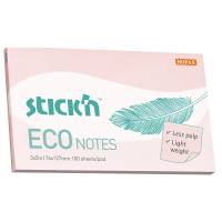 Notesblok ECO 76x127 100 Blad Lyserød Selvklæbende Sticky Notes, der klæber overalt igen og igen uden at beskadige underlaget.