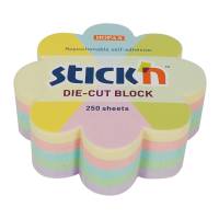 Noteskub 67x67 250 Blad Blomst Assorterat Pastel Selvklæbende Sticky Notes, der klæber overalt igen og igen uden at beskadige underlaget.