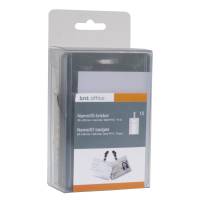 Navneskilt Clip/Strop D-Kort 60x90mm Hård 10 Pakke Bred Åbn. Kongresmærker 60x90mm stående format med vridbar klemme på strop og indstik for tydelig og sikker indentifikation.