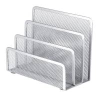Brevholder Sølv Sølv. 132x175x80mm (højde x bredde x dybde). MESH skrivebordsserien er skandinavisk designet mesh-metal skrivebordstilbehør til alle formål.