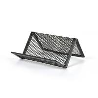 Visitkortholder Sort Sort visitkortholder i mesh metal af god kvalitet. Mål: 25x10x00mm (højde x bredde, længde).