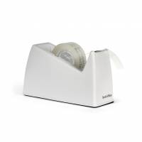 Tapedispenser 33 Meter Hvid Tapedispenser i bordmodel som passer tape op til 33 meter, solid konstruktion i plast og metal, der giver den nødvendige vægt til at holde dispenseren på plads.. .