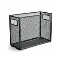 Tidsskrifts- & Papirsamler MESH Sort Papirsamler i sort metalnet fra vores Mesh-serie - en stilfuld og pladsbesparende løsning til organisering af dokumenter og mapper.