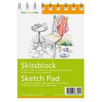 Skitseblok A6 80 Ark 135 Gram 135 g papir, 80 ark. Perforerede plader. Top spiral.