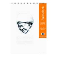 Skitseblok A3 30 Ark 135 Gram Spiralbundet skissblock med kraftigt och tåligt 135 g pappret som tillåter de flesta pennor och tekniker.