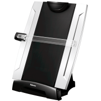 Desktop Dokumentholder Alt i ét - dokumentholder, memotavle og skriveblok, der kan rumme op til 150 ark papir ad gangen. Kopiholderen kan justeres til A3-papir.