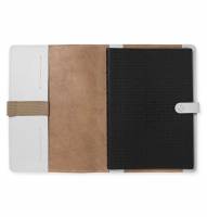 Dokumentmappe The Original A4 Grå Denne elegante dokumentmappe i læder er fremstillet i Storbritannien og er inspireret af designet af den første systemkalender skabt af Filofax.