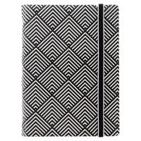Filofax Notesbog Impressions Pocket Linjeret Black/White Deco Dobbeltspiral.Flytbar indeksfaner en med lomme.Flytbar sidemarkør / linial. Kompatibel med alle A5- og A4 Filofax notesbøger.Multifunktionelle refiler og andet tilbehør kan tilkøbes.