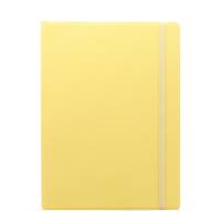 Filofax Notesbog Classic Pastels A4 Linjeret Lemon Dobbeltspiral.Flytbar indeksfaner en med lomme.Flytbar sidemarkør / linial. Kompatibel med alle A5- og A4 Filofax notesbøger.