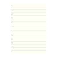 Filofax Notesbog Refill A4 Linjeret Kompatibel med A5 NotebookHøjde: 297 mmBredde: 210 mm