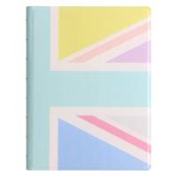 Filofax Notesbog A5 Linjeret Union Jack Pastel Dobbeltspiral.Flytbar indeksfaner en med lomme.Flytbar sidemarkør / linial. Kompatibel med alle A5- og A4 Filofax notesbøger.Multifunktionelle refiler og andet tilbehør kan tilkøbes.