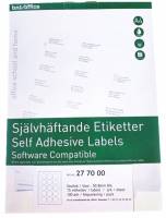 Kopi & Laseretiket Rund Diameter 51mm 100 Pakke Laser &amp; Copy-etiketter i rundt format / 15 etiketter pr. ark, diameter 51mm.