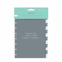 Filofax Register Notebook A5 Minimal Filofax Register - 12 faner, der er specielt designet til at passe perfekt til A5 Filofax-notesbogen, der kan genopfyldes.