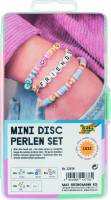 Mini Disc Perlesæt 1832 Dele Farverig blanding af perler i de klareste sommerfarver, pakket i en gennemsigtig plastæske.