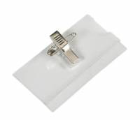 Wera V&auml;lvd Namnskylt Clip/N&aring;l 90x54mm 25 Pack Buet navneskilt i 90x54 mm-format med clip- og n&aring;lefastg&oslash;relse. Den st&oslash;rre overflade giver god plads til navn og information og er perfekt til events, konferencer, m&oslash;der og arbejdspladser. Leveres i 25 stk.