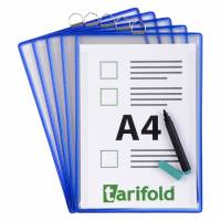 Kopiholdere A4 Blå Ideel til formularer eller andre dokumenter, der skal opdateres ofte, f.eks. planer, rengøringsskemaer, maskinkontrol, tilstedeværelseslister osv.