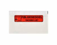 F&oslash;lgeseddellomme C65/DL Med Tryk 1000st F&oslash;lgeseddellomme Standard C65/DL med tryk (PE). Milj&oslash;m&aelig;rkning. 225x122 mm.