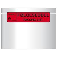F&oslash;lgeseddellomme C5 Med Tryk 1000st DK/EN F&oslash;lgeseddellomme Standard C5 med tryk p&aring; dansk og engelsk (PE). Milj&oslash;m&aelig;rkning. M&aring;l 225x165mm.