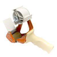 Pakketape Dispenser Med Bremse 50mm Pakketape Dispenser Grip bremset, til b&aring;nd med en maksimal bredde p&aring; 50mm. Velafbalanceret paktapeholder af &aring;ben pistoltype til b&aring;de normalrullende og letrullende b&aring;nd. En klassiker for alle professionelle brugere.