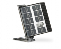 Visitkortramme A4 Antrasit 5stk Visitkortlommer til displaysystemer er designet til at opbevare visitkort med nem adgang til navne, numre og e-mailadresser.