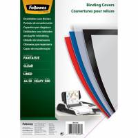 Fellowes PVC Cover A4 50x500M Transparent Gennemsigtige PVC covers fra Fellowes til indbindning af A4 dokumenter.