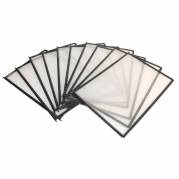 Wera EasyInsert Lommer A4 10 Pack M&oslash;rkegr&aring; Wera EasyInsert Lommer A4 10-pak M&oslash;rkegr&aring; er praktiske plastlommer i slidst&aelig;rkt PP-plast (polypropylen) til nem organisering og opbevaring af dokumenter i A4-format. Emballagen indeholder 80 % genanvendt material