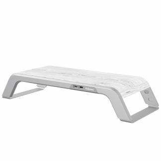 HANA Monitorfod Hvid Når kun det bedste er godt nok vælger du denna ekslusive skærmforhøjer fra Fellowes. Elegant design i træ og metal. Fås i hvid og sort.