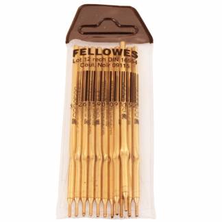 Fellowes Kuglepen Refill 12 Pakke Sort Fellowes kuglepenrefill, sort. 12-pak refills, der passer til produkt 119680