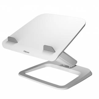 Fellowes Laptop Stand Hana LT™ Hvid Fellowes Hana Laptop Stand hæver din bærbare computer til en optimal visningshøjde og reducerer belastningen af øjne, nakke og skuldre.