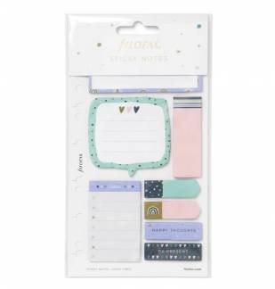 Filofax Notesblok og Faneblade Good Vibes Giv dine sider lidt glæde med Filofax' flytbare sticky notes fra Good Vibes Collection. Indeholder fire notesblokke og fire forskellige faner til sidemarkering.