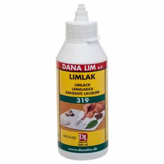 Dana Limlak 319 250ml Limlak 319 er en vandbaseret allround lim og lak. Anvendes til limning af papir, pap, stof, træ m.m.