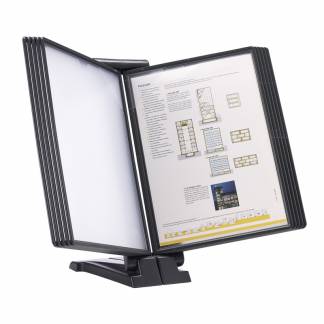 Wera Quickview Displaysystem Universal For 10 Lommer A4 M&oslash;rkegr&aring; Quickview Displaysystem er et praktisk pr&aelig;sentationssystem til A4-dokumenter med plads til 10 rammer. Kan bruges b&aring;de p&aring; skrivebordet og p&aring; v&aelig;ggen.