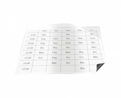 Magnetlomme  Easy A4 5 Pakke Den magnetiske lomme beskytter mod støv og slid. Den tosidede lommeåbning gør det nemt at ændre og opdatere information.