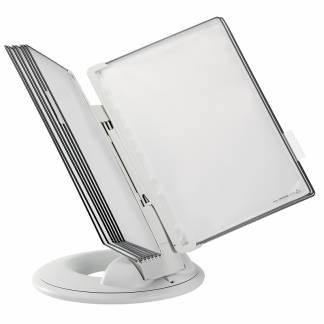 Orbital Skrivebordsdisplay A4x10 Grå Tarifold skrivebordsstativ Orbital - ideel til at dele information mellem forskellige brugere ved samme skrivebord.