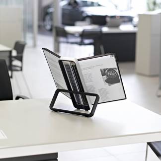 Tarifold Bord Display VEO 10 Lommer A4 Sort Med sit skarpe designsprog, materialer af h&oslash;j kvalitet og 10 &aring;rs garanti er VEO premium produkter, n&aring;r det g&aelig;lder pr&aelig;sentation, beskyttelse og organisering af dokumenter