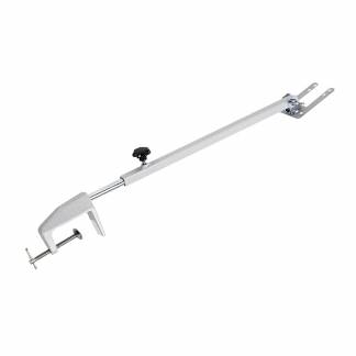 Bordstativ med Skrueklemme Grå Designet til arbejdsstationer, hvor der arbejdes stående. Drejelig og højdejusterbar. Med beslag til bordplade eller flad base.