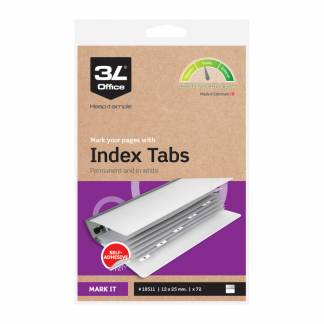 Indeksfaner Permanent 25x12 72stk Hvid Indeksfaner er den hurtige og effektive m&aring;de at indeksere filer, rapporter og datalister p&aring;.