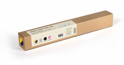 KOZO Skriveunderlag 90x43cm Lyserød/Lyseblå Skriveunderlag i slidstærkt kunstlæder (PU). Dobbeltsidet, vælg farve efter humør eller match til omgivelserne.