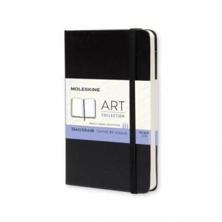 Art Skitsebog Pocket Sort Moleskine Sketch Books med kraftigt 165 g/m2 papir som holder til mange udviskninger. Fås i flere størrelser og farver.