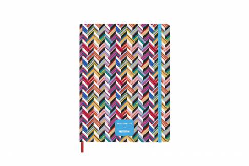 Missoni Collection Notesbog XL Linjeret Zigzag Moleskine har i samarbejde med det eksklusive modehus Missoni produceret en serie notesbøger som henvender sig til den modebevidste highend kunde.