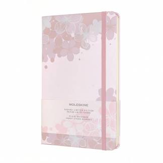 Classic Hard Blank Large Sakura ANNO 2020, Lyserød Hårdt omslag med bogmærkebånd, elastisk lukning og udvidelig inderlomme.