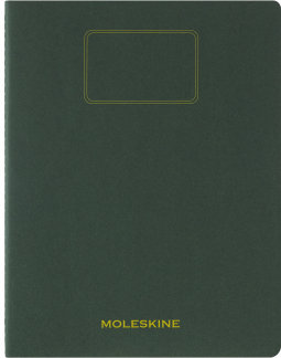 Student Cahier Blank XXL Myrtle Green Moleskine Student Cahier Journals er stilfulde letvægtsbøger med en indvendig lomme til løse noter.