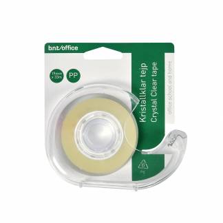 Krystal Tape 33m x 19mm Blister Krystalklar tape med engangsdispenser. Tape: 19m x 33mm..