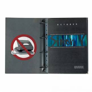 Katalogfold + 25 Selvklæbende Strips Selvklæbende katalogforsegling, kræver ingen udstansning af huller. Klæber på næsten alle overflader. Udstanset med 11 universelle huller.