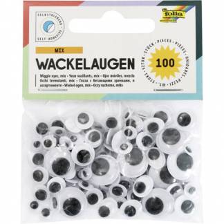 Rulle Øjne 100stk Selvklæbende rulleøjne i forskellige størrelser. Perfekt til at lave figurer eller til at dekorere og udsmykke dit håndværk.